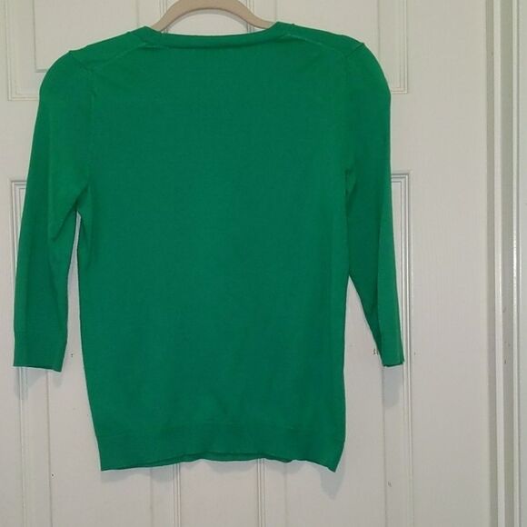 Talbot's green sweater with Angel fish Sz PM - Picture 4 of 4